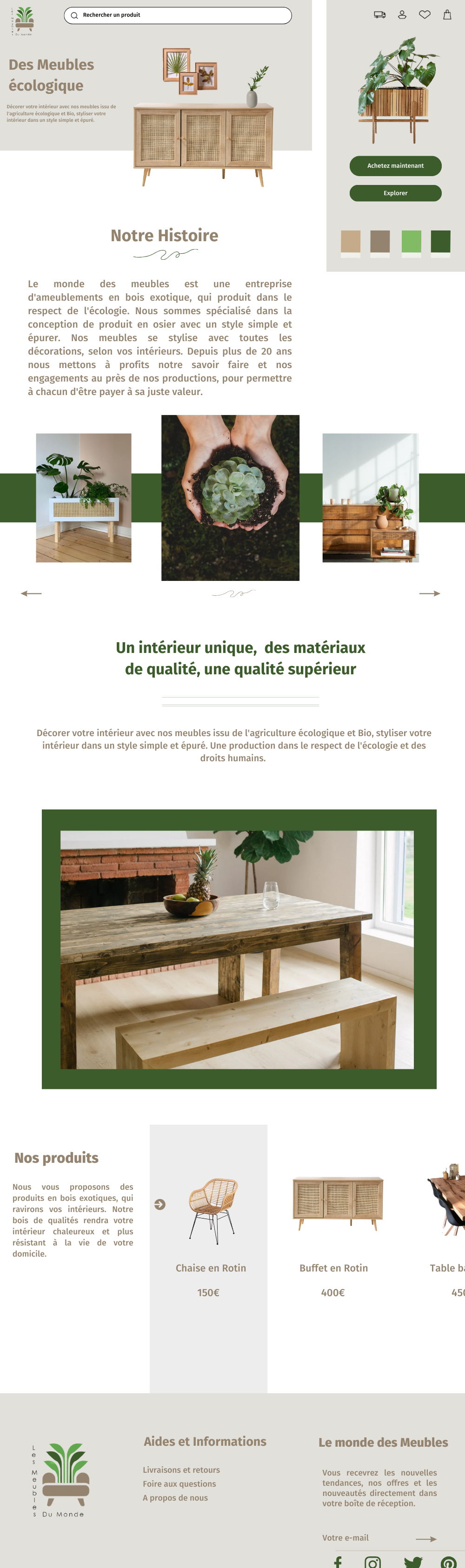 Site Web Les Meubles du Monde